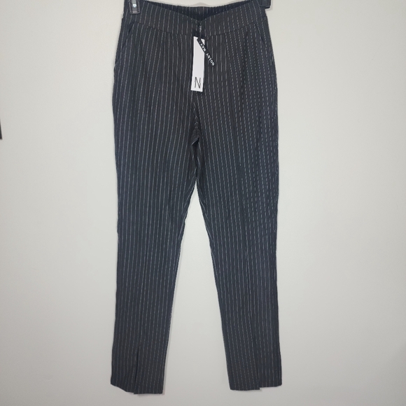 New Noisy May Pinstriped Pants With Slit Hem - Picture 6 of 9